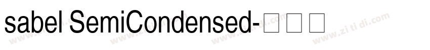 sabel SemiCondensed字体转换